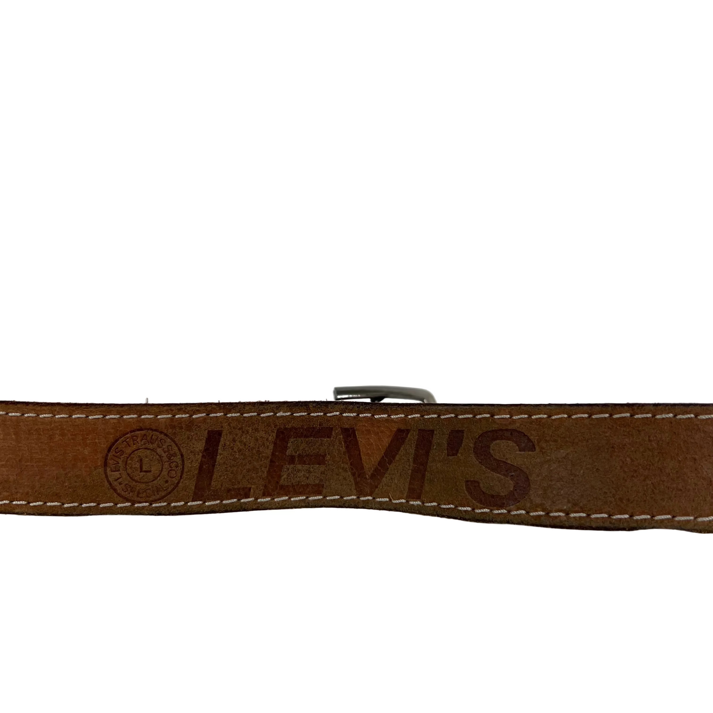 00s Levi's Spell Out Leather Belt- 36"-40"