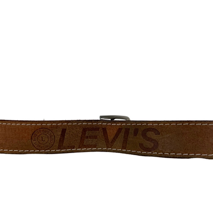 00s Levi's Spell Out Leather Belt- 36"-40"