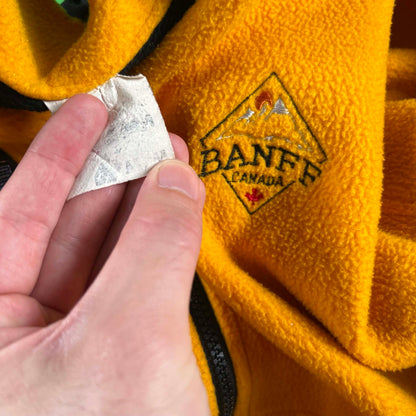 90s Golden Yellow Banff Boxy Fleece Jacket- M