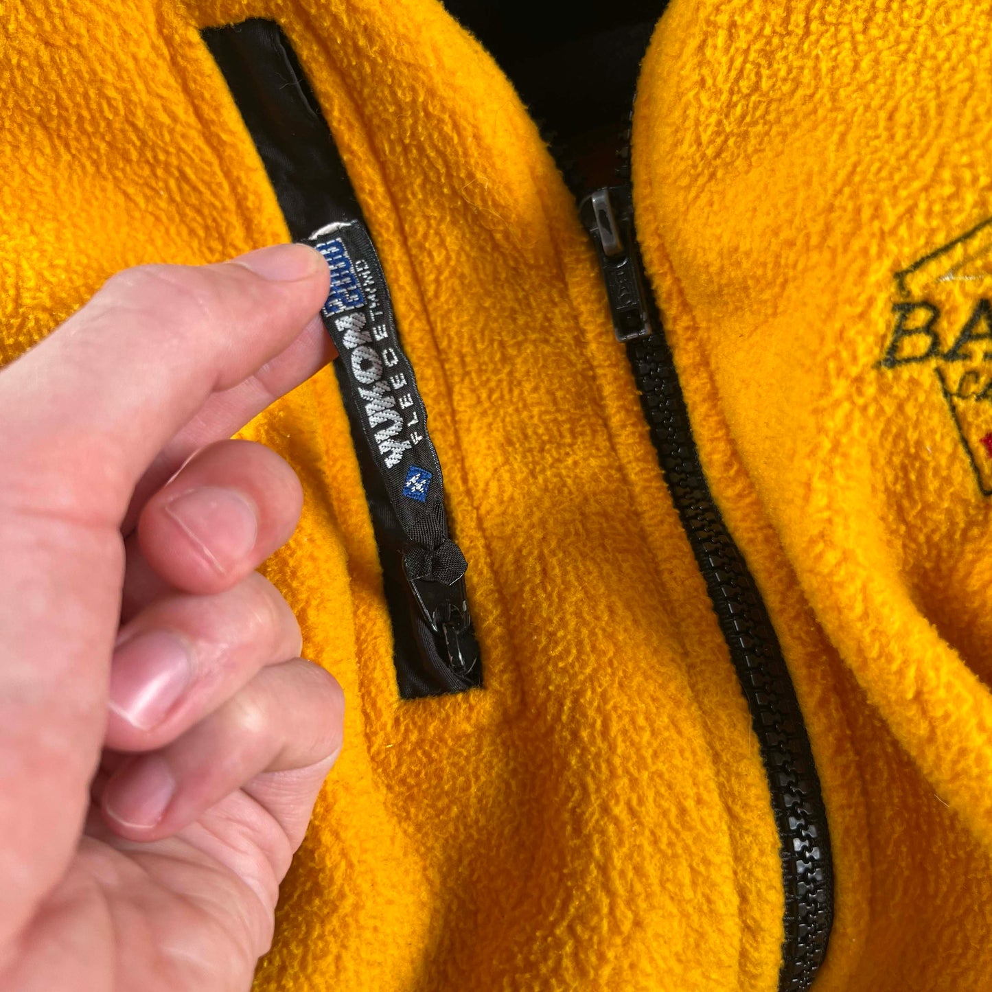 90s Golden Yellow Banff Boxy Fleece Jacket- M