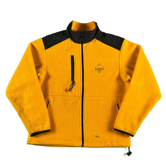 90s Golden Yellow Banff Boxy Fleece Jacket- M
