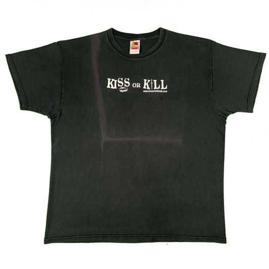 00s Faded Black Kiss or Kill Tee- XL