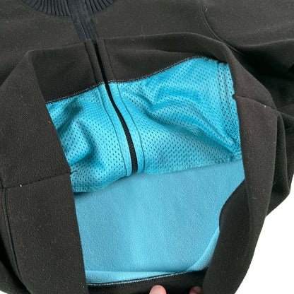 2006 Old Navy Cotton Candy Blue Lined Black Fleece Jacket- L