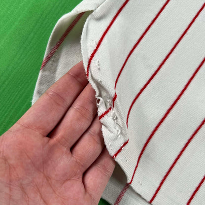 70s Patched & Striped Baseball Jersey- M