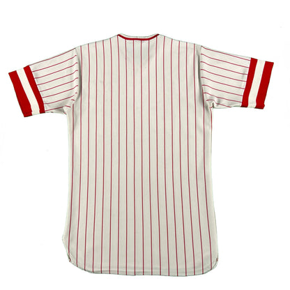 70s Patched & Striped Baseball Jersey- M