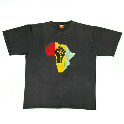 00s Africa Sun Faded Black Power Tee- XL