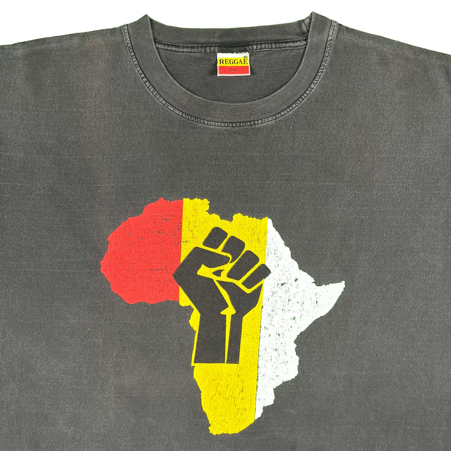 00s Africa Sun Faded Black Power Tee- XL