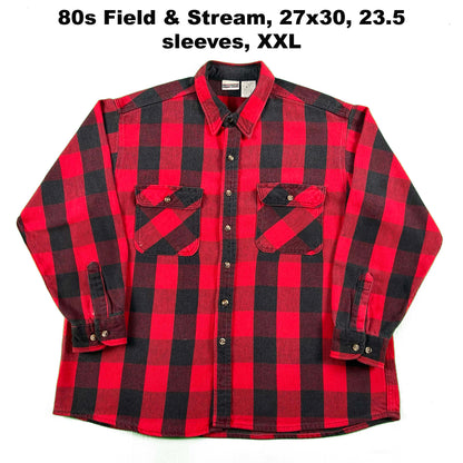 Vintage 100% Cotton Flannel Shirts- SELECT FLANNEL