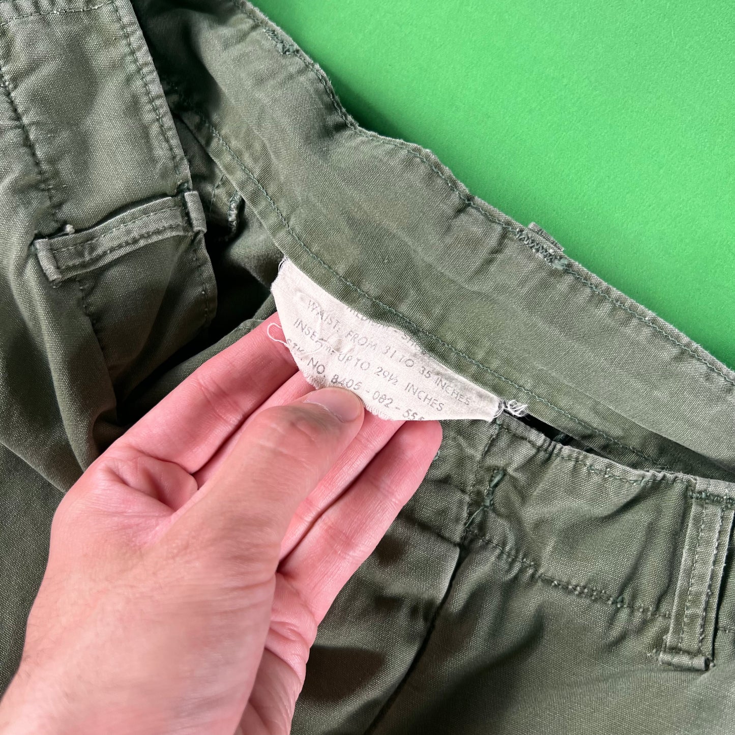 60s US Army OG-107 Poplin Cargo Pants- M Short