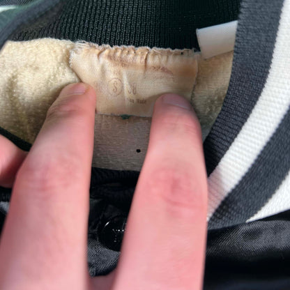 70s Chain Stitch Auto Union Satin Bomber Jacket- S