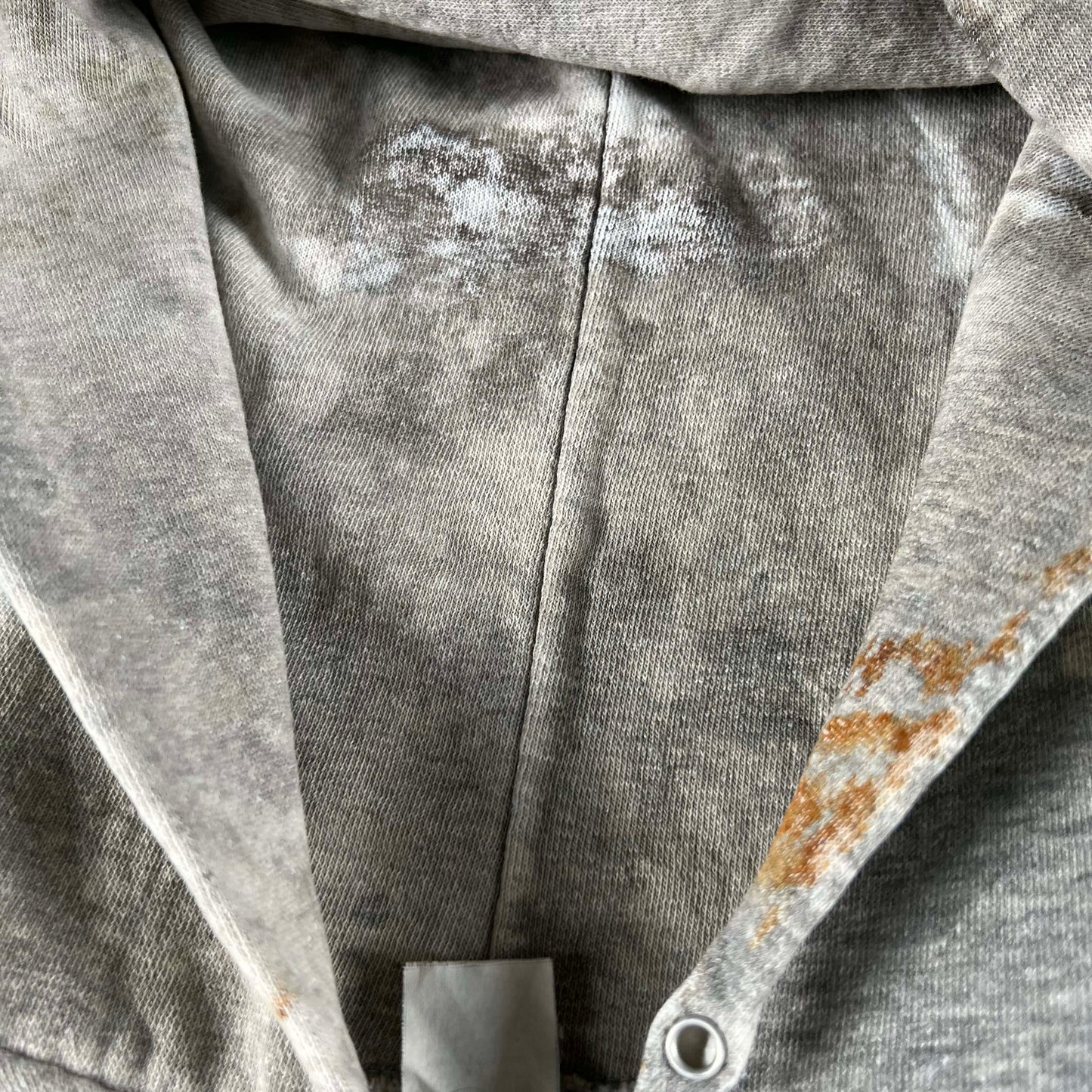 70s Rust Thrashed Zip Up Hoodie- XL