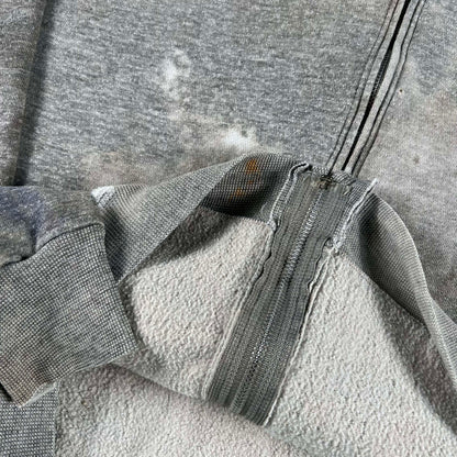 70s Rust Thrashed Zip Up Hoodie- XL