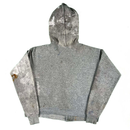 70s Rust Thrashed Zip Up Hoodie- XL