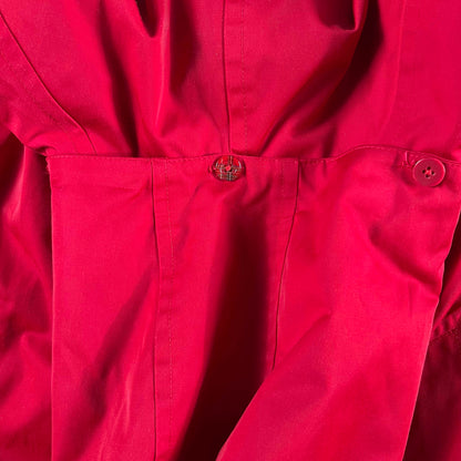 90s London FOG Metal Clasp Red Trench Coat- M