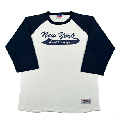 00s New York Stock Exchange Baseball Tee- XL