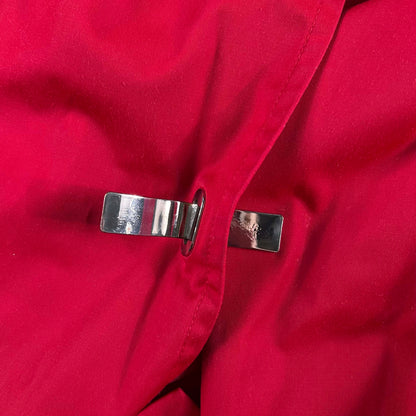 90s London FOG Metal Clasp Red Trench Coat- M