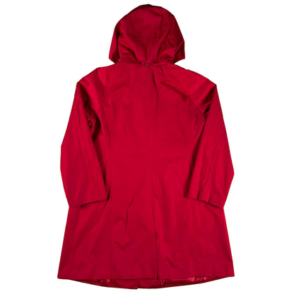 90s London FOG Metal Clasp Red Trench Coat- M