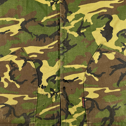 70s Light Camo Hooded Zip Up Jacket- L