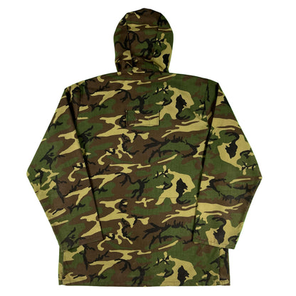 70s Light Camo Hooded Zip Up Jacket- L