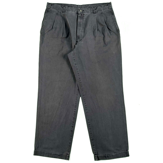 90s Sun Faded Black Dockers Levi's Pleated Chino Pants- 36x28
