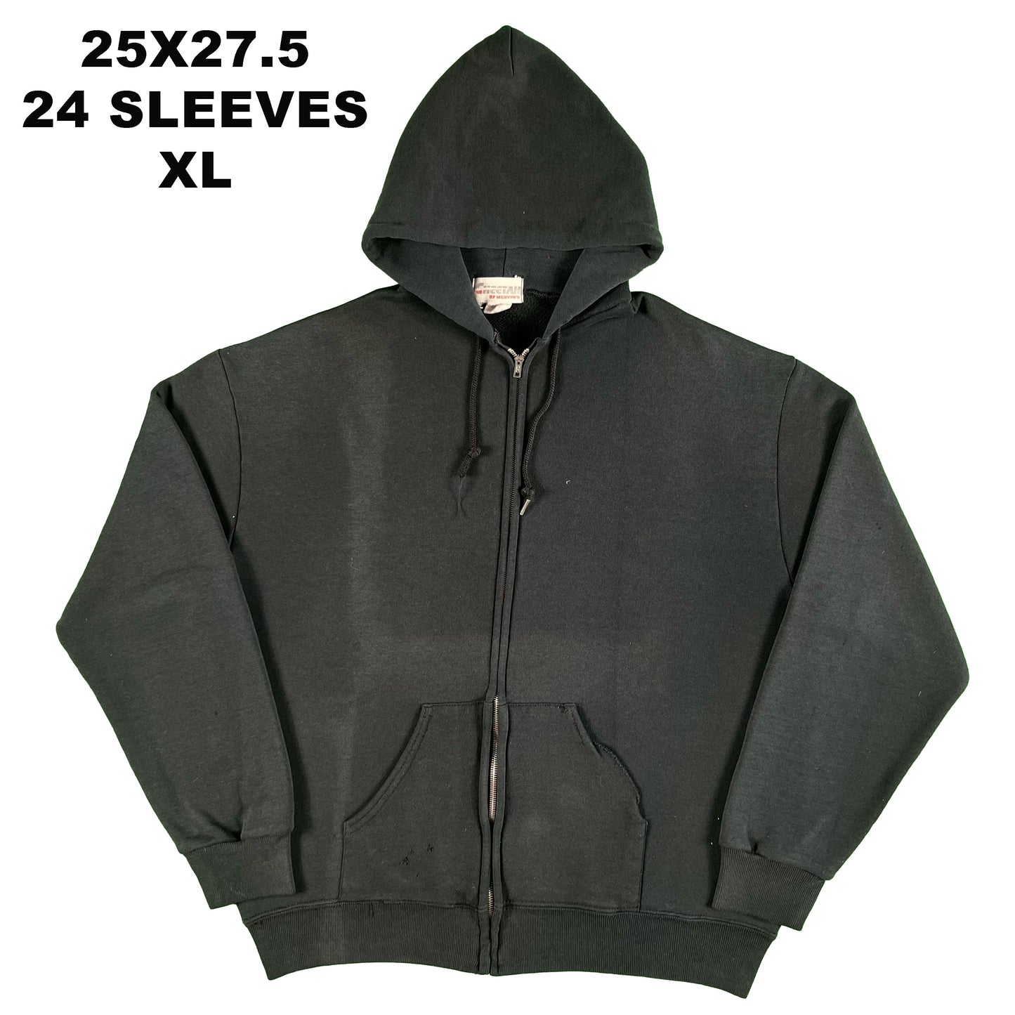 Vintage Blank Black Z/U Hoodie- ONLY M LEFT