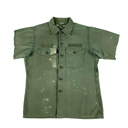 60s OG-107 Short Sleeve Painter's Shirt- XL
