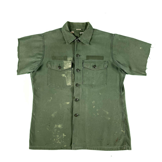 60s OG-107 Short Sleeve Painter's Shirt- XL