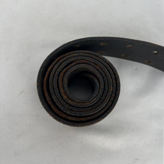 00s Well Worn Black Leather Belt- 32"-36"