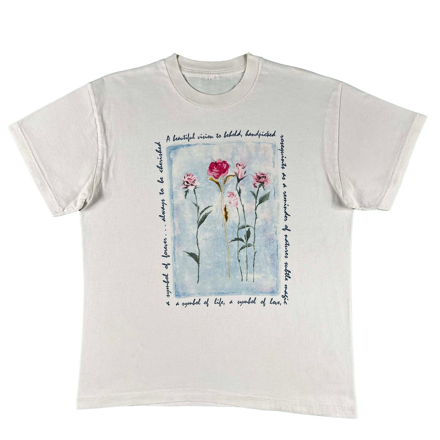 90s Hand Picked Flowers Tee- L