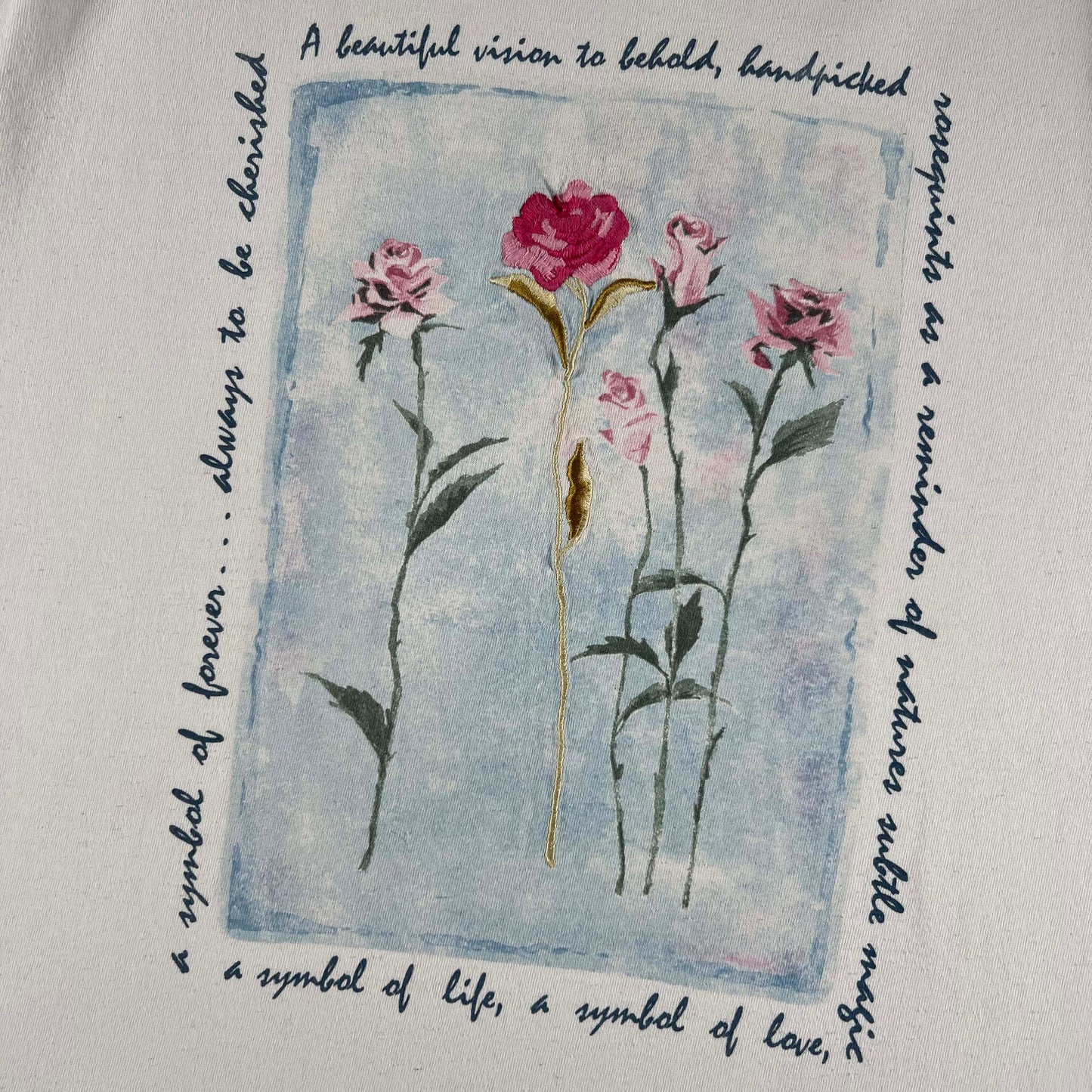 90s Hand Picked Flowers Tee- L