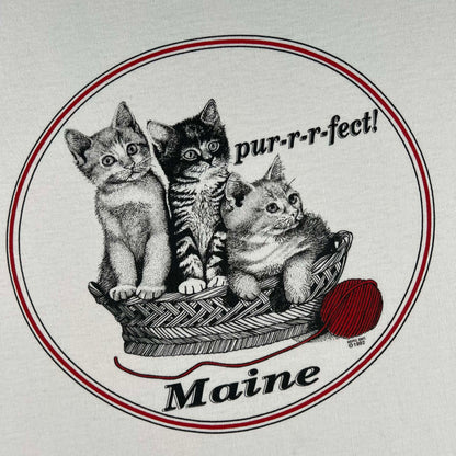 90s pur-r-r-fect! Maine Cats Tee- L