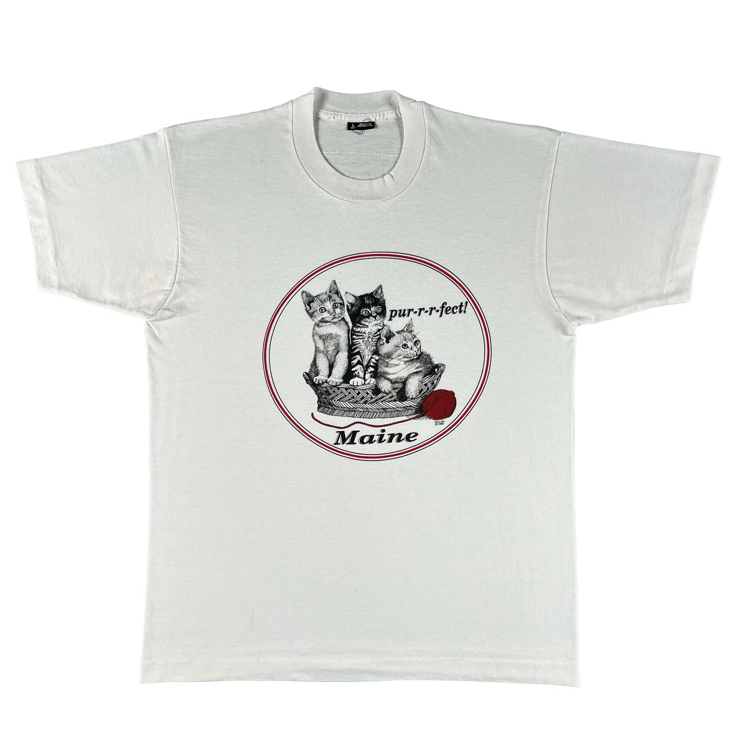 90s pur-r-r-fect! Maine Cats Tee- L