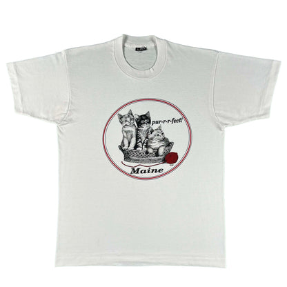 90s pur-r-r-fect! Maine Cats Tee- L