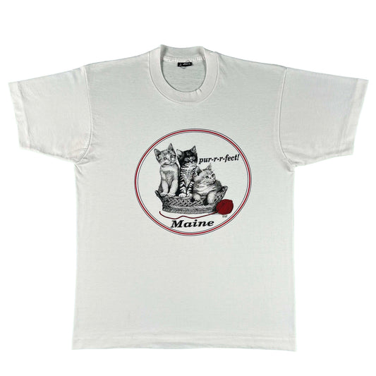 90s pur-r-r-fect! Maine Cats Tee- L