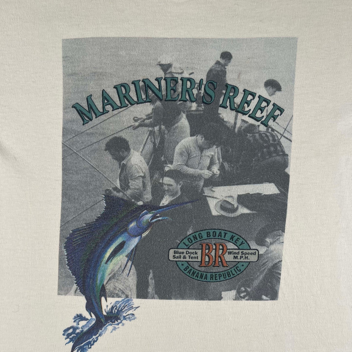 90s Banana Republic Mariner's Reef Tee- L