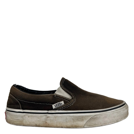 Sun Faded Black Vans Slip Ons- M's 5, W's 6.5