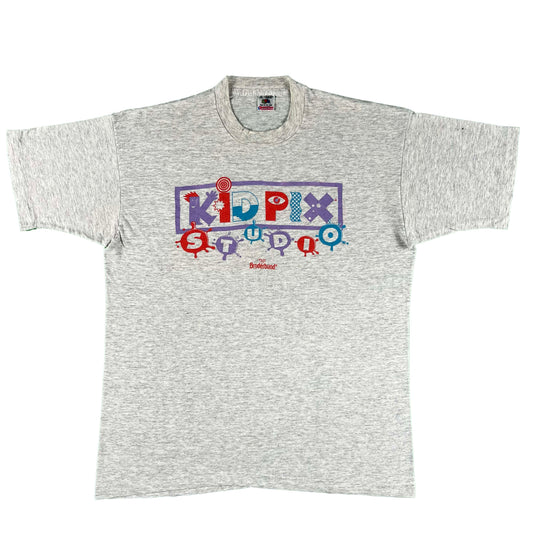 90s Safety Pinned KidPix Studio Animation Tee- XL