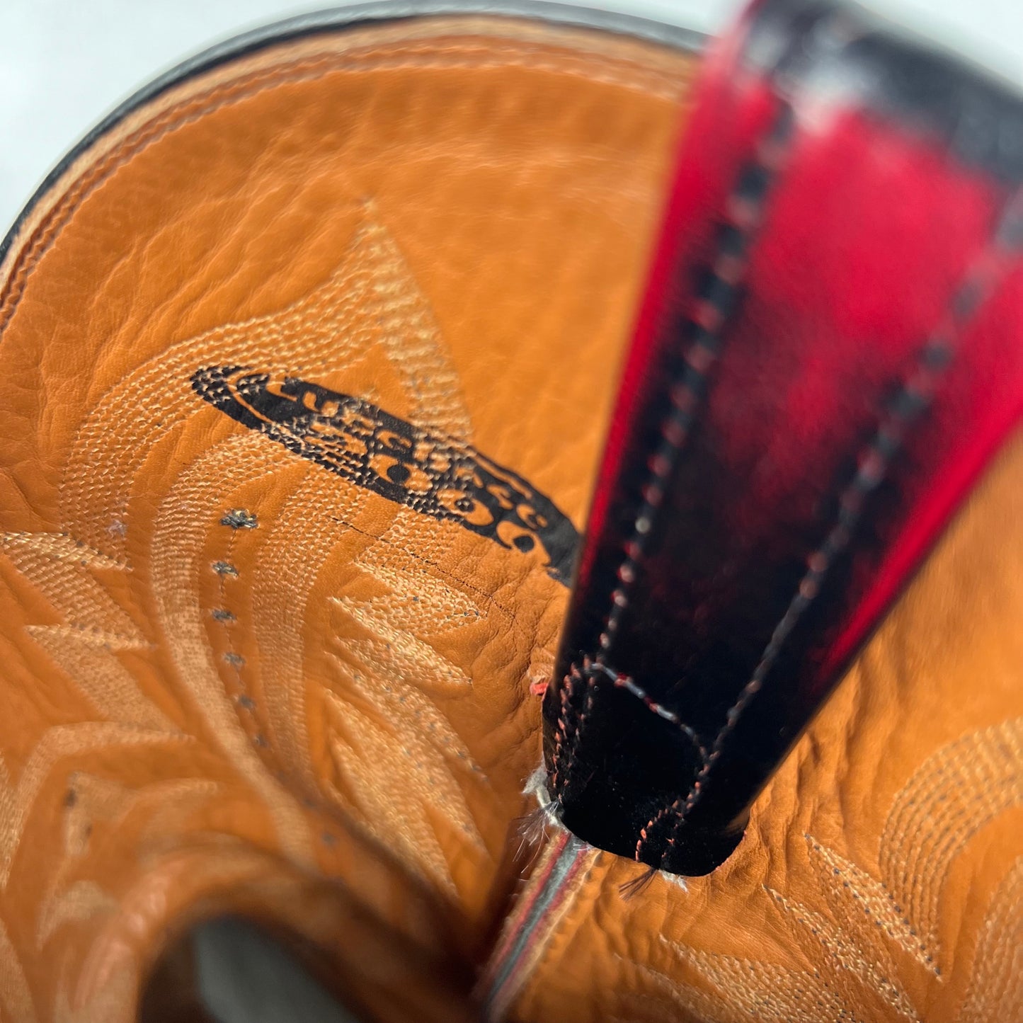 00s Lucchese Cherry Red Leather Cowboy Boots- M's 10, W's 11.5