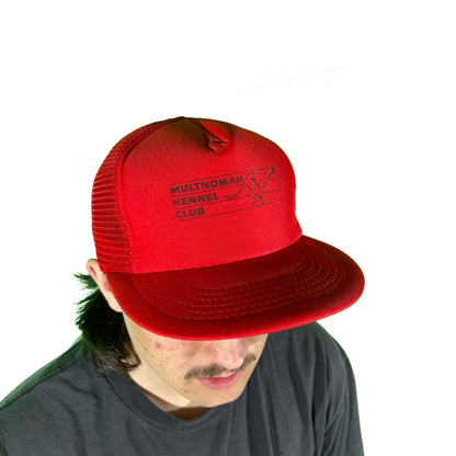 80s Dog Racing Red Foam Trucker Hat