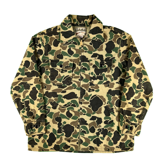 70s Cabela's Duck Camo z/u Jacket- L