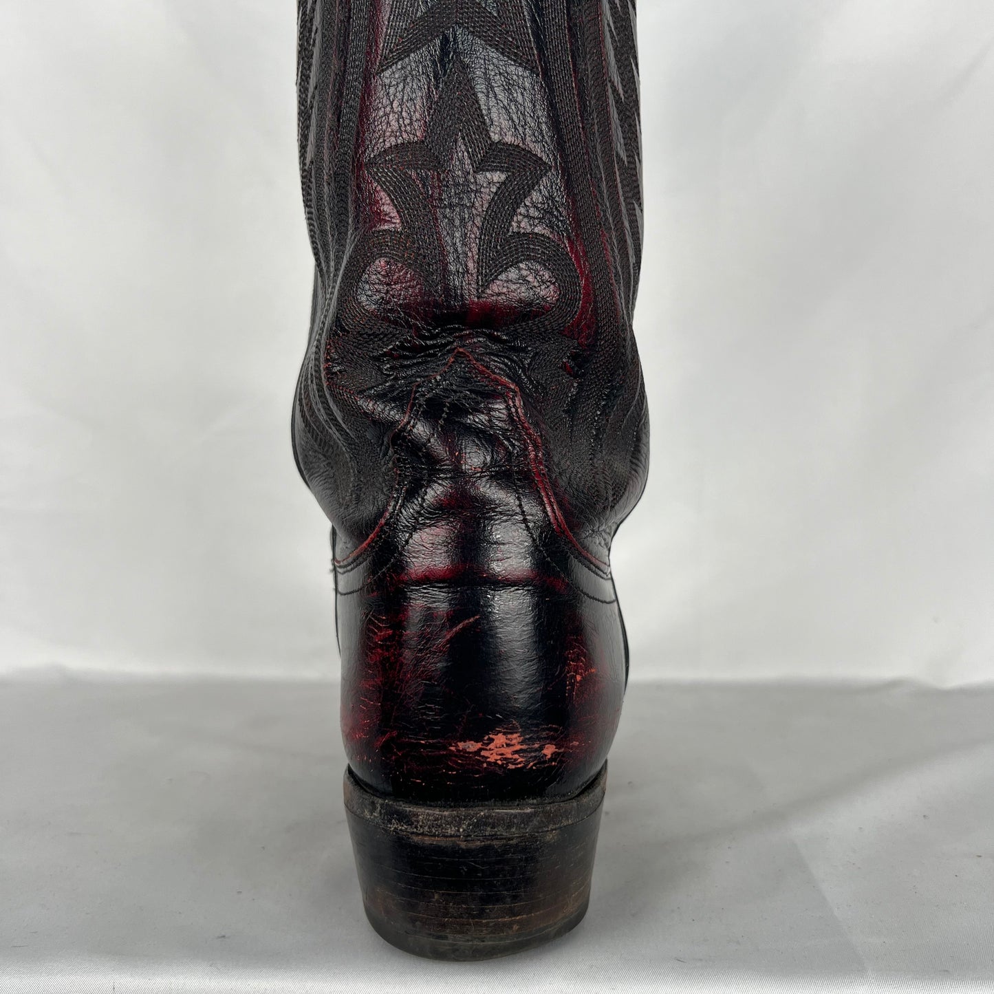 00s Lucchese Cherry Red Leather Cowboy Boots- M's 10, W's 11.5