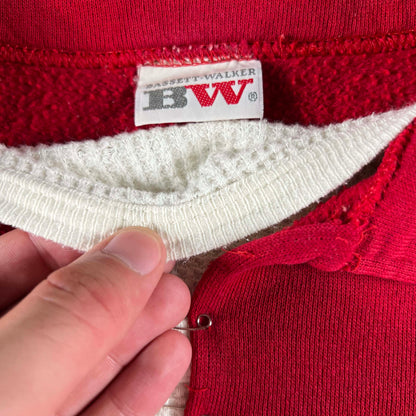 80s Mr. Rags Chopped Sweatshirt & Waffle Knit Thermal- M