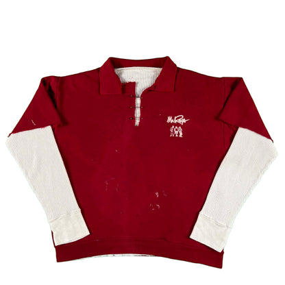 80s Mr. Rags Chopped Sweatshirt & Waffle Knit Thermal- M
