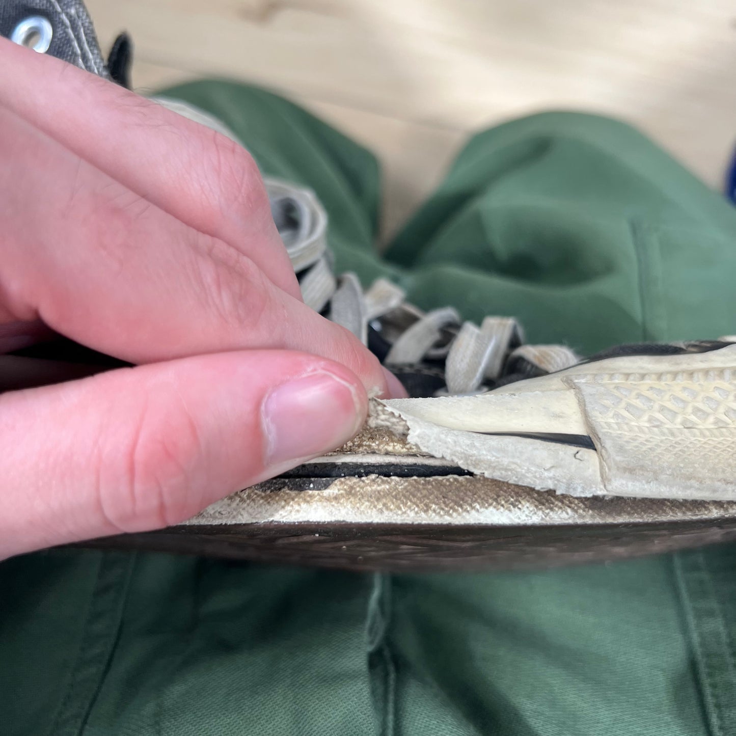 70s Sun Faded Black Made in USA Converse- M's 10, W's 11.5