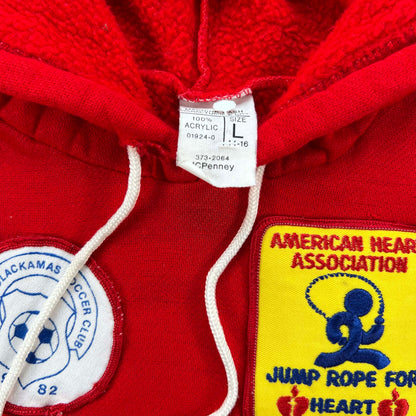 80s Soccer Patched Hoodie- XS