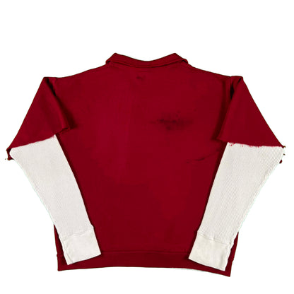 80s Mr. Rags Chopped Sweatshirt & Waffle Knit Thermal- M