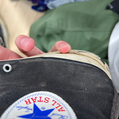 70s Sun Faded Black Made in USA Converse- M's 10, W's 11.5