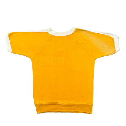 60s Great Smoky Mtns Flock Print Short Sleeve Sweatshirt- M