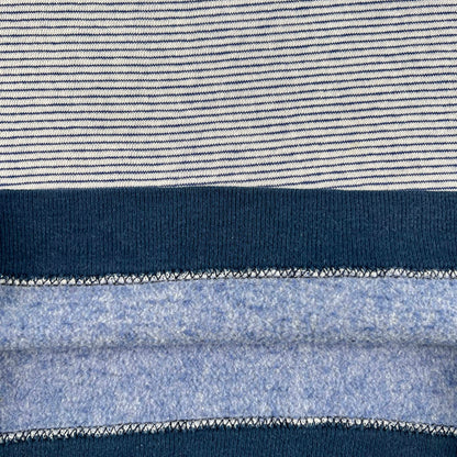 60s Parsons College Striped Short Sleeve Sweatshirt- L