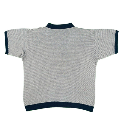 60s Parsons College Striped Short Sleeve Sweatshirt- L